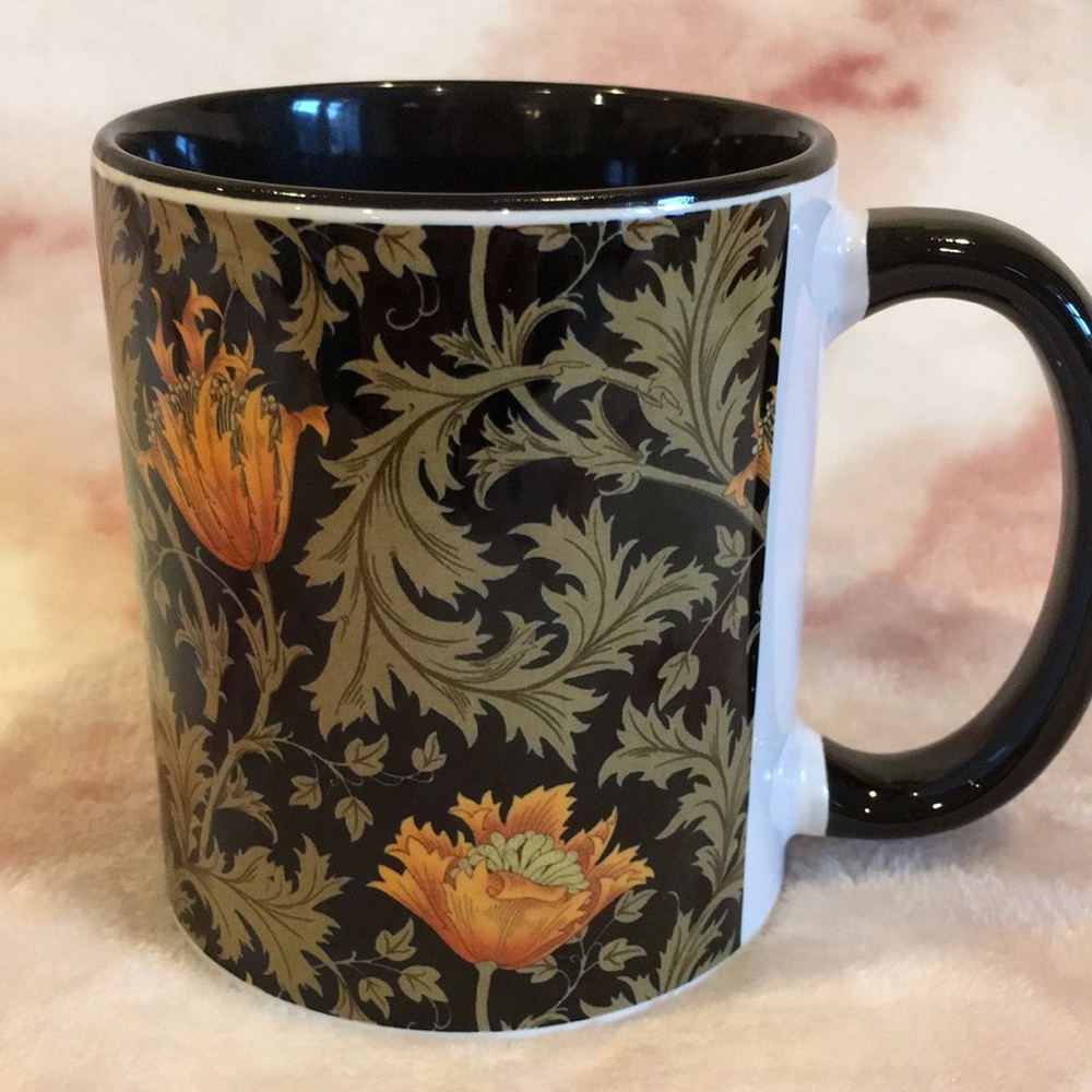 Morris & Co Asters Patterned Coffee Tea Mug, NWOT unboxed. Ceramic - Picture 3 of 7